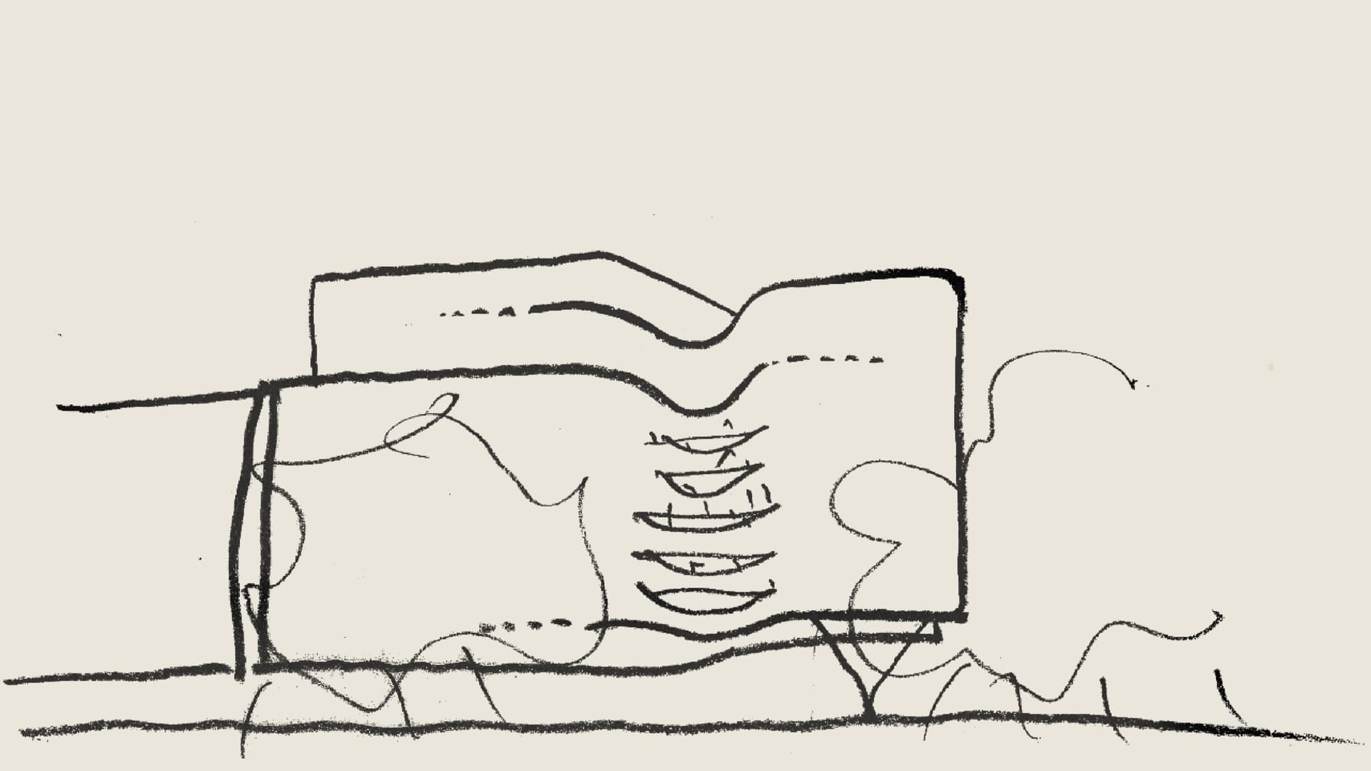 Large scale residential development elevation sketch