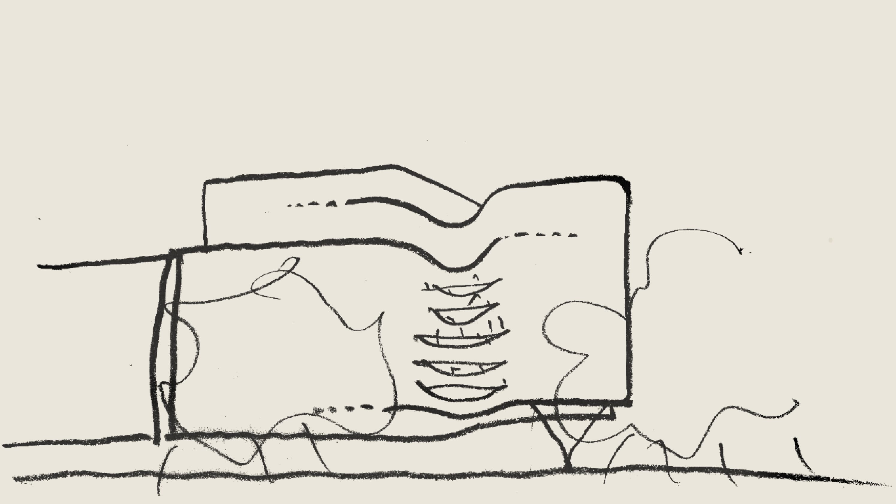 Large scale residential development elevation sketch